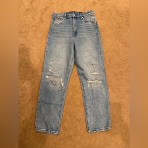 Blank NYC Light Blue Distressed Straight Jeans